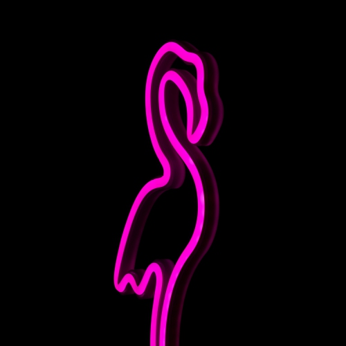 11.5" Pink Flamingo LED Neon Style Table Sign