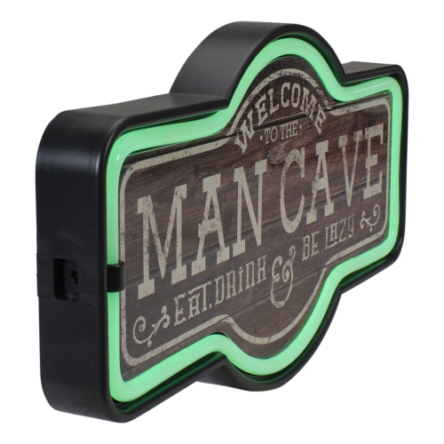 17" Green LED Lighted Man Cave Neon Style Wall Sign