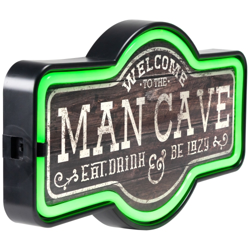 17" Green LED Lighted Man Cave Neon Style Wall Sign