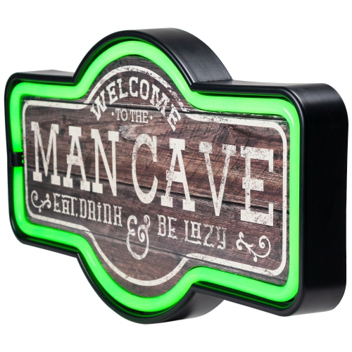 17" Green LED Lighted Man Cave Neon Style Wall Sign