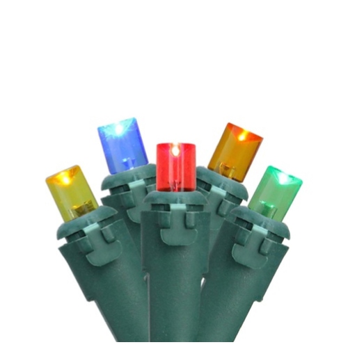 NORTHLIGHT  4' X 6' Multi-Color Led Wide Angle Net Style Christmas Lights - Wire In Green