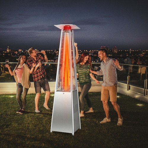 Radiateur de terrasse pyramide avec roues de 42000 BTU