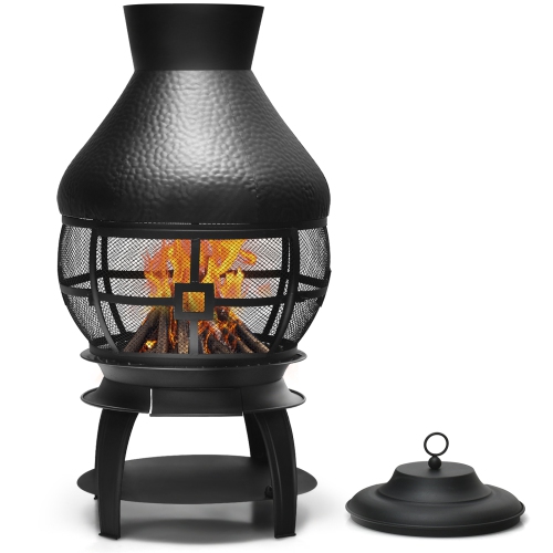 SLICKBLUE  Patio Wood Burning Chimenea Fireplace