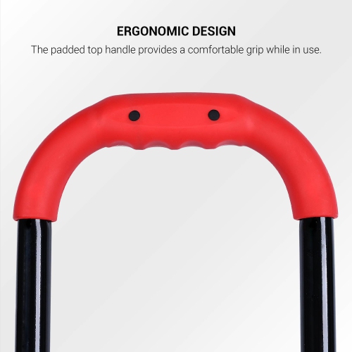 PrimeCables Heavy Duty Folding Hand Truck 265lbs Capacity, Portable Multi-Position Dolly Cart with 4 Wheels