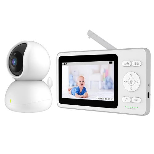 Moniteur vidéo pour bébé de 4,3 pouces avec technologie de transmission sans fil numérique FHSS 2,4 Ghz avec caméra contrôlable par rotation