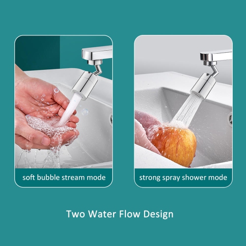 L Shape Kitchen and Bathroom Faucet Nozzle Aerator for Sink Tap Head with Two Water Flow Functions- LIVINGbasics