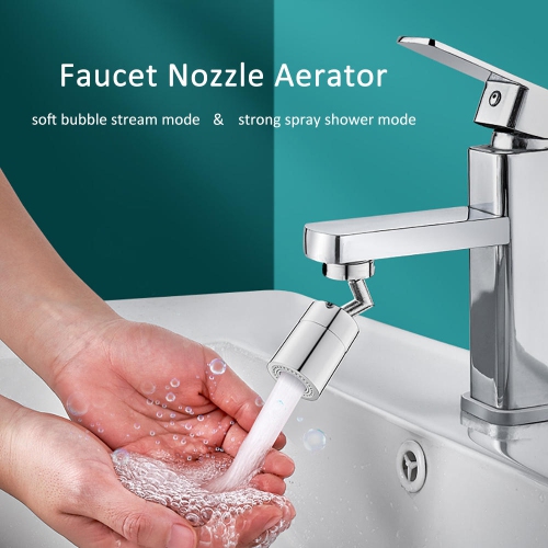 L Shape Kitchen and Bathroom Faucet Nozzle Aerator for Sink Tap Head with Two Water Flow Functions- LIVINGbasics