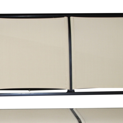 Outdoor Patio Swing Canopy 3 Person Canopy Swing Chair-Brown