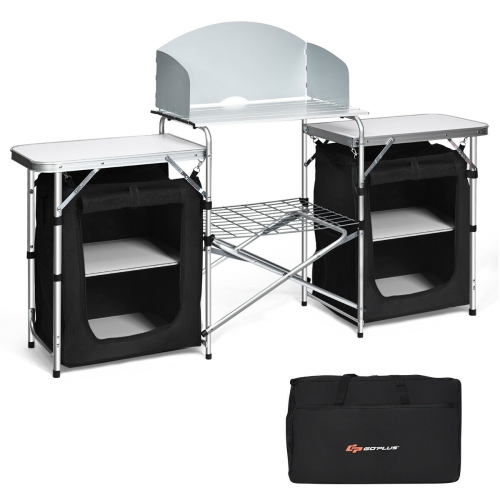 Folding Camping Table with Storage Organizer