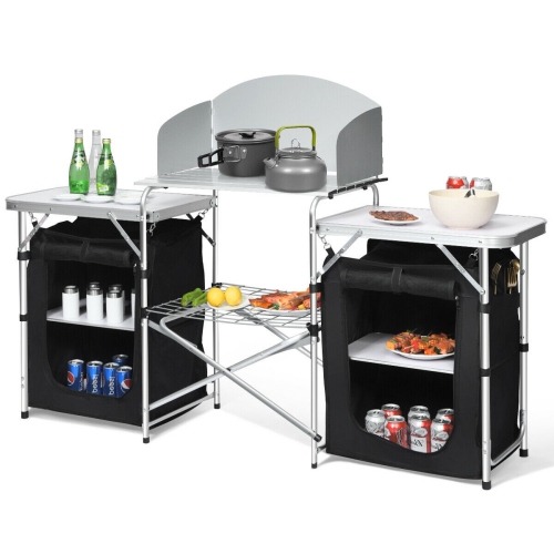 Folding Camping Table with Storage Organizer