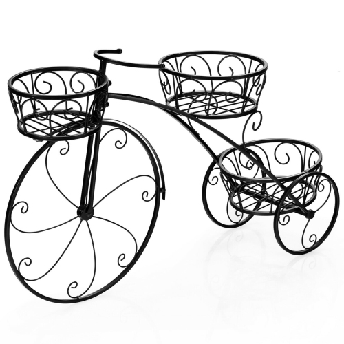SLICKBLUE  Tricycle Plant Stand Flower Pot Cart Holder In Parisian Style