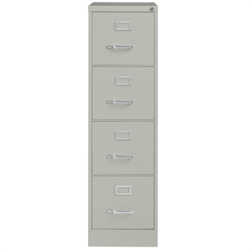 Hirsh 22-in Deep 4 Drawer Letter Width Vertical File Cabinet Light Gray