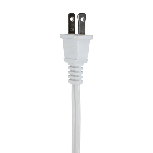 9' White Outdoor Power Extension Cord with 3-Outlets and Safety Locks