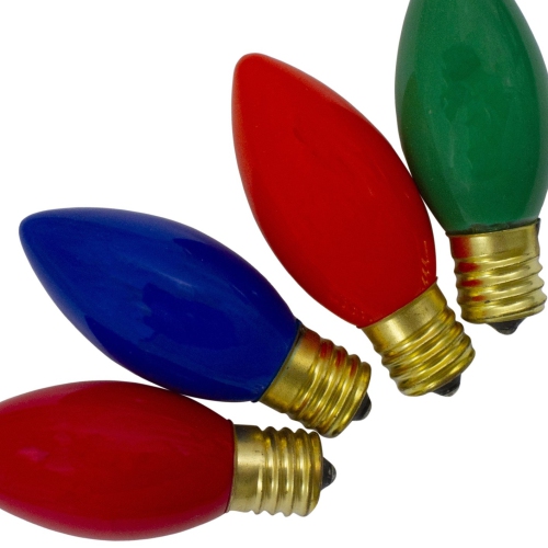 Pack of 4 Multi-Colored C9 Opaque Christmas Replacement Bulbs