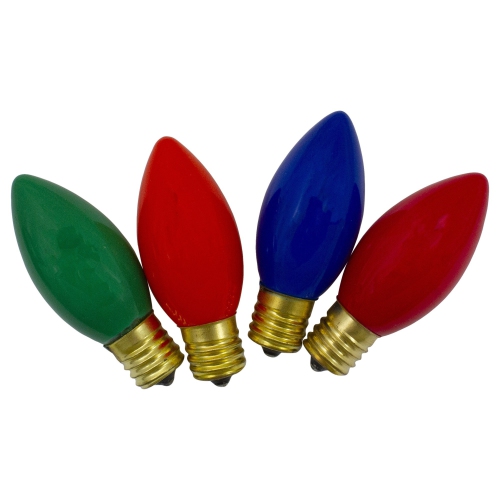Pack of 4 Multi-Colored C9 Opaque Christmas Replacement Bulbs