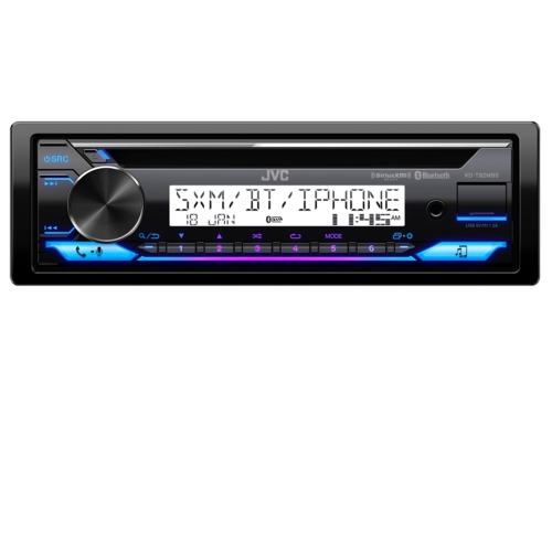 JVC KD-T92MBS Single DIN Marine MotorSports Bluetooth USB AUX AM/FM Radio Stereo SiriusXM Ready CD Player Receiver