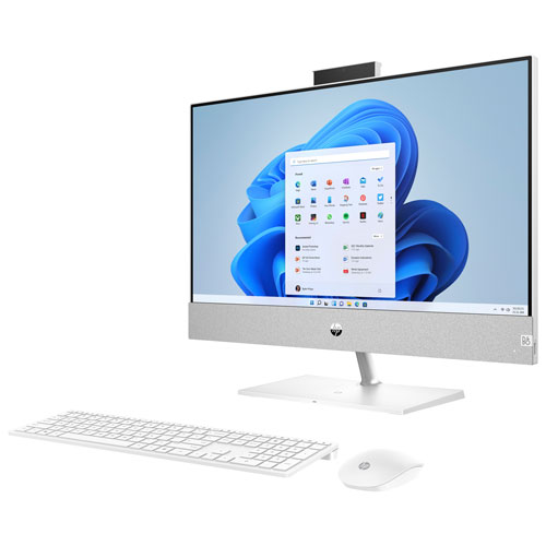 HP 23.8" All-In-One Desktop PC - Snowflake White - Only at Best Buy