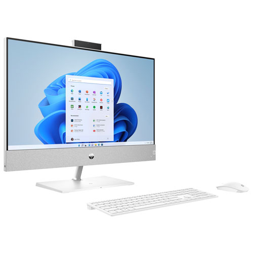 HP 23.8" All-In-One Desktop PC - Snowflake White - Only at Best Buy
