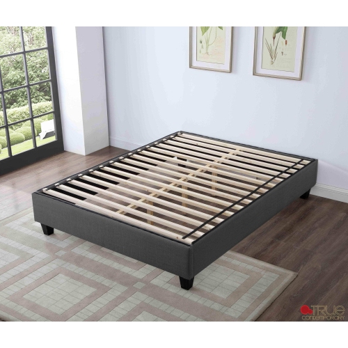 True Contemporary EZ Base Foundation Dark Grey Platform Bed