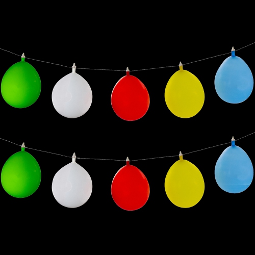 10-Count Multi-Color LED Inflatable Balloon String Lights