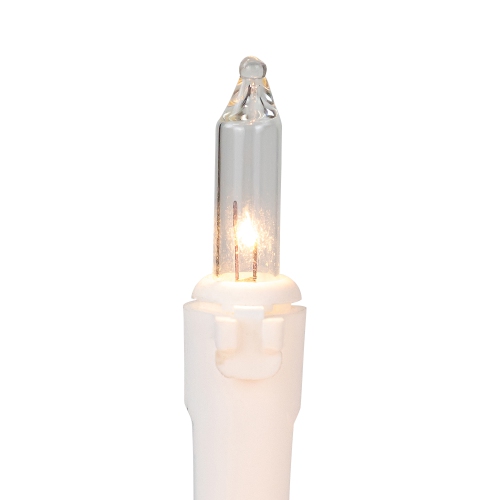 50-Count Blue and Clear Mini Christmas Light Set, 10ft White Wire