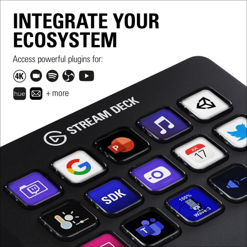 Stream Deck d’Elgato : interface de contrôle tactile, 15 touches ACL personnalisables, actions rapides dans les applications - Boîte ouverte