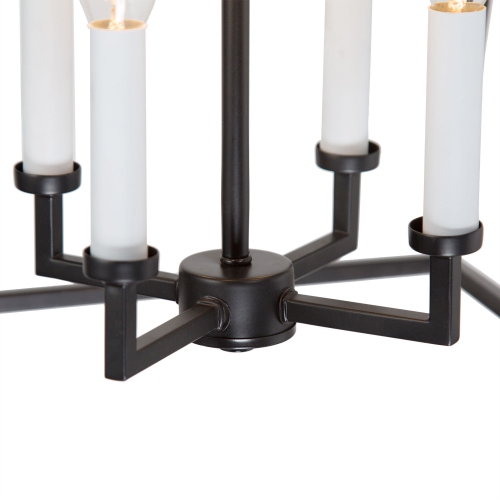 Modern 4-Light Minimal Candelabra Chandelier