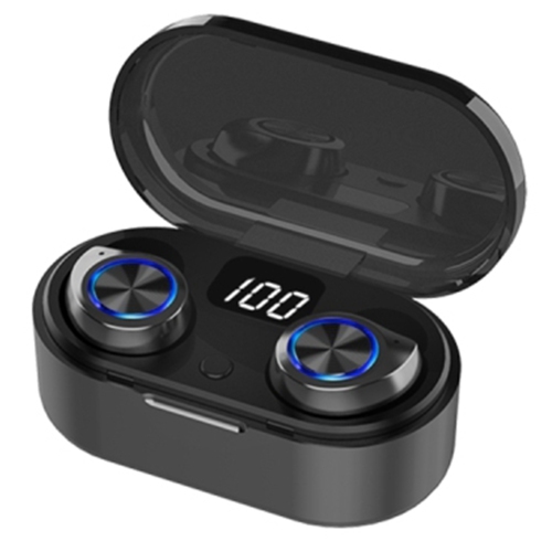 SuperGooDeal TW80 Air True-Wireless Earphones, Bluetooth, Stereo HiFi Sound, Touch Control, and Secure Fit - Black