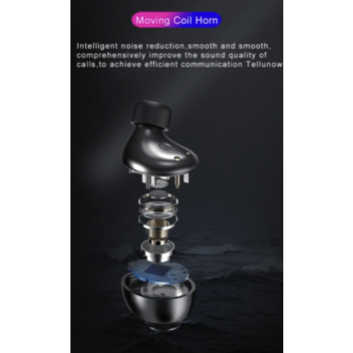 SuperGooDeal TW80 Air True-Wireless Earphones, Bluetooth, Stereo HiFi Sound, Touch Control, and Secure Fit - Black