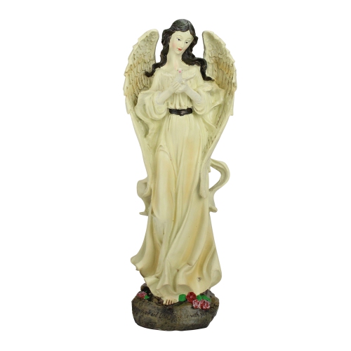 NORTHLIGHT  13.5" Heavenly Peace And Love Angel With Dove Outdoor Patio Garden Statue