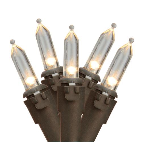 BRITE STAR  300-Count Clear Mini Christmas Light Set, 68Ft Wire In Brown These lights are great