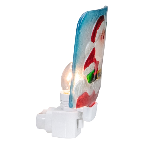 6" Red and White Santa Claus Christmas Night Light