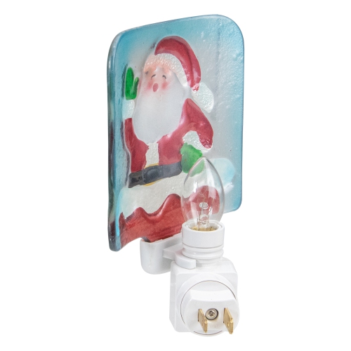 6" Red and White Santa Claus Christmas Night Light