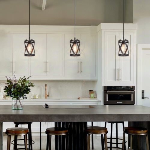 Industrial 1-Light Single Cylinder Pendant with Brushed Silver Finish