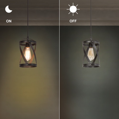 Industrial 1-Light Single Cylinder Pendant with Brushed Silver Finish