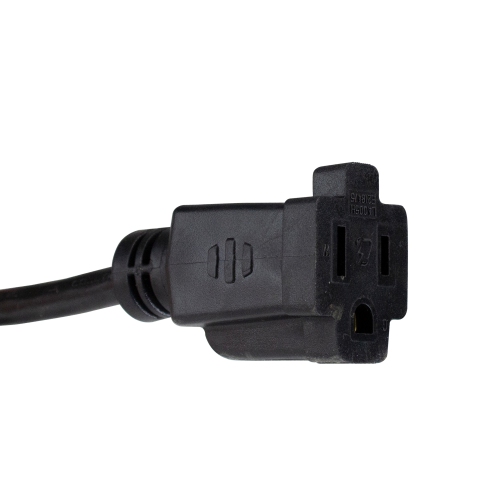 20' Black 3-Prong Outdoor Extension Power Cord