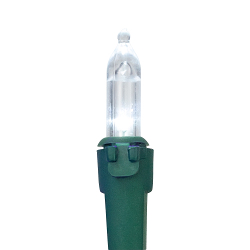 35 White LED Mini Christmas Lights - 11.25 ft Green Wire