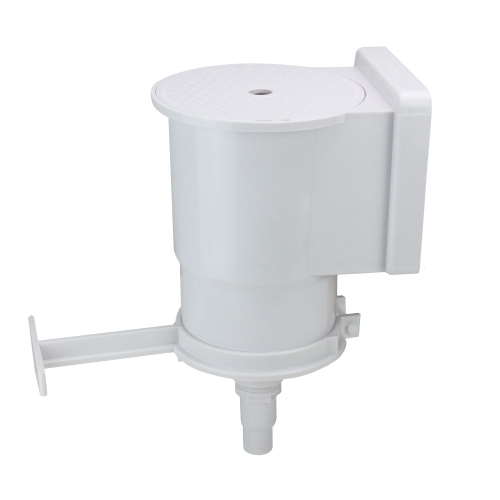 13.75" White Wide Mouth Thru Wall Skimmer with Brace and Face Plate