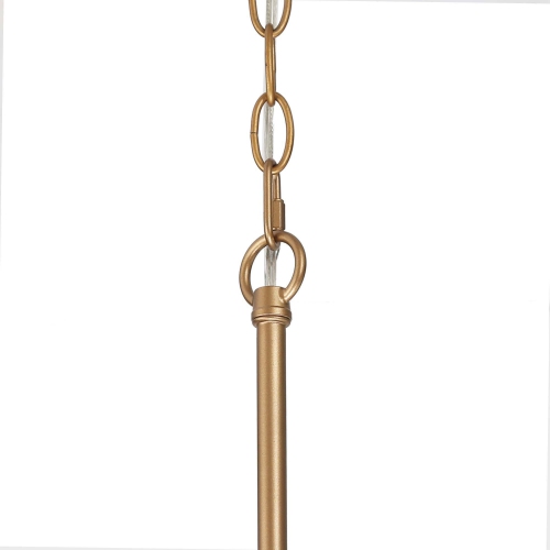 Modern 6-Light Wheel Gold Chandelier