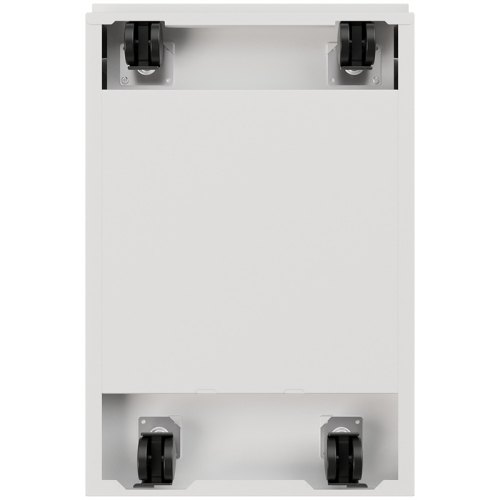 Hirsh 20" D Metal Mobile Pedestal File Cabinet 2 Drawer Box-File White