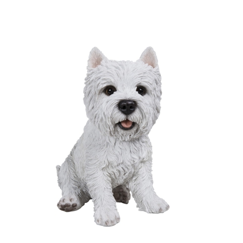 HI-LINE GIFT LTD  Sitting Terrier In White