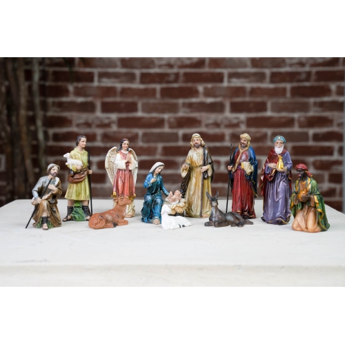 Hi-Line Gift Ltd Nativity & Three Wise Men 11Pc/Set 5 Inch H
