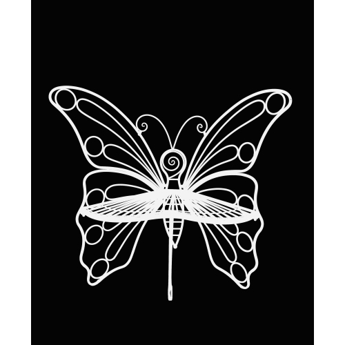 Hi-Line Gift Ltd White Butterfly Chair