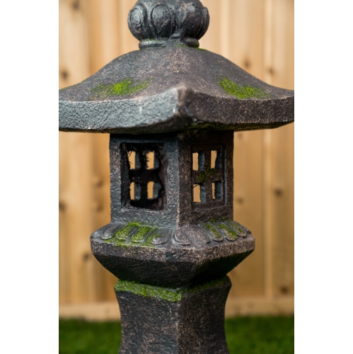 Hi-Line Gift Ltd 27In Grey Stone Pagoda Lantern
