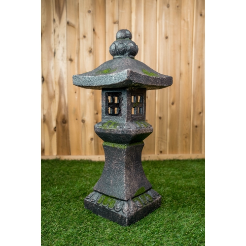 Hi-Line Gift Ltd 27In Grey Stone Pagoda Lantern