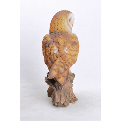 Hi-Line Gift Ltd Barn Owl On Branch Garden Statue