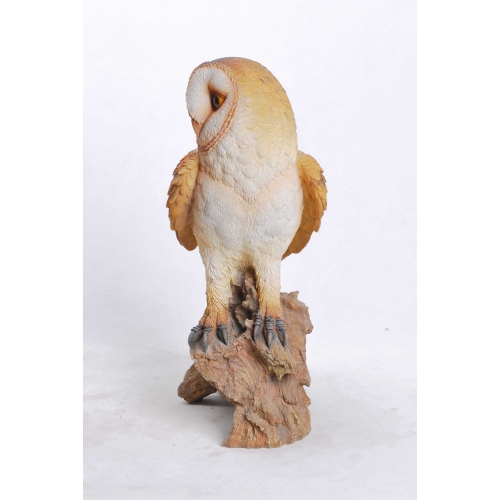 Hi-Line Gift Ltd Barn Owl On Branch Garden Statue