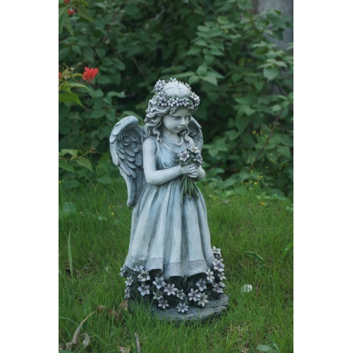 Hi-Line Gift Ltd Angel Holding Flowers