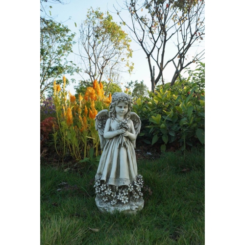 Hi-Line Gift Ltd Angel Holding Flowers