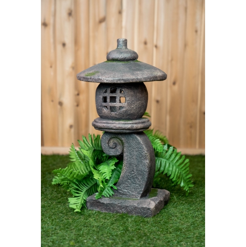 Hi-Line Gift Ltd 32In Grey Stone Pagoda Lantern